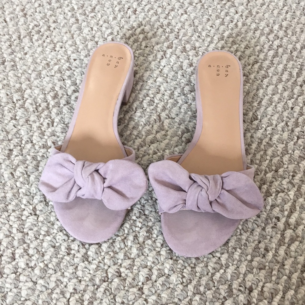 Lavender mules from A New Day.